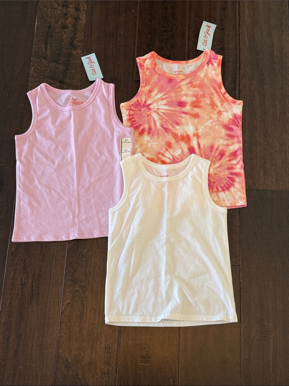 NWT and NWOT Bundle of Cat and Jack Jack Tank Tops, Purple, white and  Tie-Dye